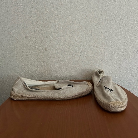 Soludos Women's Jason Polan Wink Espadrilles Cream Cotton Canvas Jute Sz 8 Woven - Picture 3 of 13